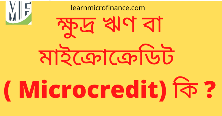 ক্ষুদ্র ঋণ বা মাইক্রোক্রেডিট (Microcredit) কি ? ক্ষুদ্র ঋণ বা মাইক্রোক্রেডিট (Microcredit) কি ?